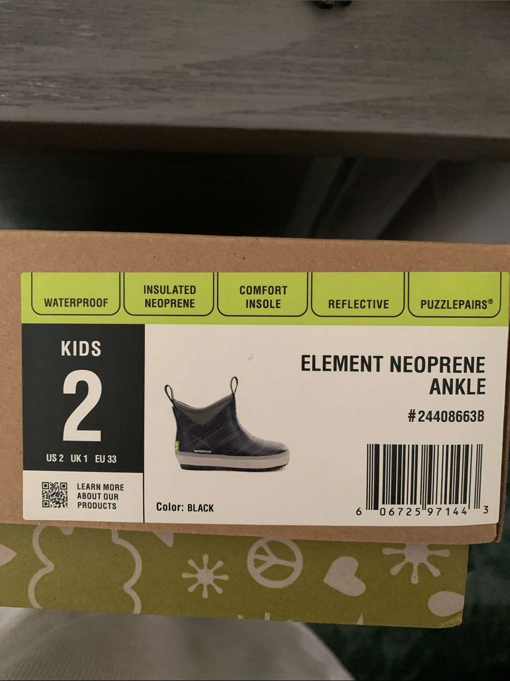 Western Chief Kids' Element Neoprene Ankle Boot - Black